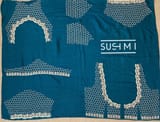 Mint Pure Organza Saree with heavy Handwork