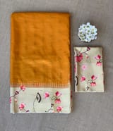 Kanchi designer soft silk saree with pichwai printed border. SS50368