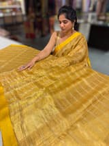 Yellow Tissue saree with kanchi silk embroidered blouse