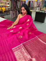 Rani Pink Poona Silk Saree