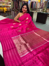 Rani Pink Poona Silk Saree