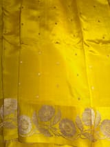 Yellow Poona Silk Saree