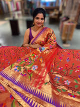 Pure Handloom Allover Tissue Pythani Saree