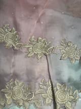 Ombre dyed Pure Organza Saree with parsi gara embroidery SS50280