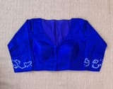 Royal Blue pure gajji silk bandhini Saree