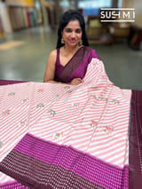 Designer Ikkath Printed Silk Saree