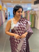 Winish Brown Banarasi chinia brocade saree SS5096