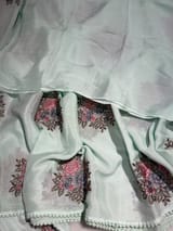 Mint chinnon with embroidery SS50521