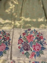 Mint Green Banarasi brocade with embroidery SS5081