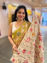 Lime Green Designer Tissue Saree SS50202