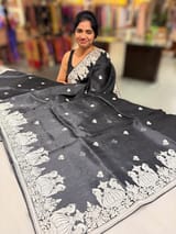Black Organza with embroidery SS50277