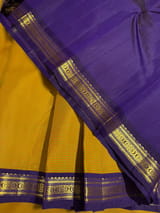 Mustard checks kanjeevaram saree SS50146