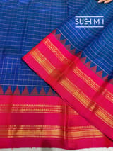 Royal Blue vintage Gadwal Silk Saree : S62F206