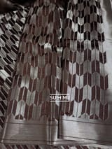 Coffee Brown Banarasi chinia brocade saree SS5090