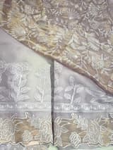 Lilac Organza saree with heavy embroiderey SS50552
