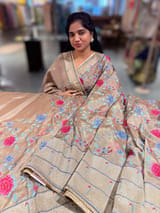Earthy tone Tissue Saree with embroidery SS50539