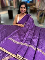 Brinjal Designer Banarasi Chiniya Silk Saree SS50557