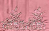 Violet  Pure Organza heavy handwork saree