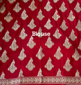 Chilli Red Organza Saree with sabhyasachi borders S62119