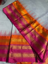 Lilac ponduru khadi jamdani Saree SS50360