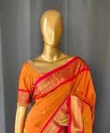 Mustard Pure handloom yeola pythani Saree