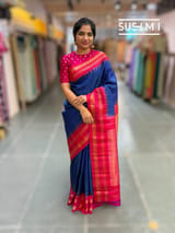 Royal Blue vintage Gadwal Silk Saree : S62F206