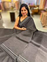 Black Organza Saree with embroidered blouse