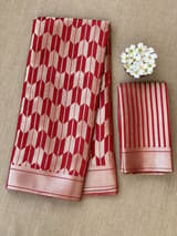 Red Banarasi chinia brocade saree SS5095