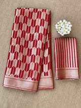 Red Banarasi chinia brocade saree SS5095