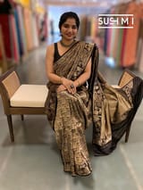 Black Banarasi Brocade Katan silk Saree : S62124