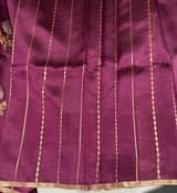 Wine Borderless Poona Silk Saree