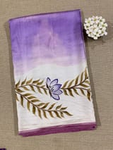 Pure silk Saree with hand paint