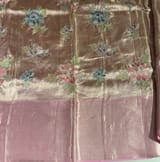 Rose Pink Designer Kanchi Saree with allover embroidery