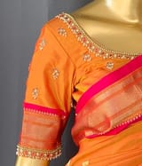 Mustard Pure handloom yeola pythani Saree