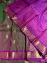 Green Vintage kanchi Saree with temple border SS50161