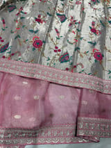 Baby Pink Banarasi Tissue Saree : S62F224