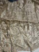 Nude tissue saree with heavy allover intricate handwork SS50243