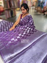 Purple Banarasi chinia brocade saree SS5091
