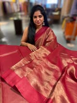 Maroon Banarasi Tissue with Designer blouse SS50383