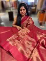 Maroon Banarasi Tissue with Designer blouse SS50383