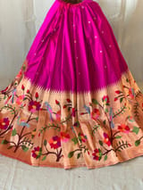 Dark Pink Pure Paithani lehanga : S62F135