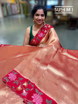 Banarasi Tissue with pythani inspired embroidery