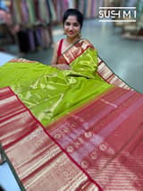 Parrot Green Tissue Vintage Kanjeevaram : S62F122