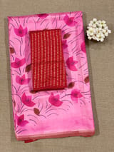 Pure silk Saree with hand paint