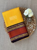 Yellow vintage kanjeevaram saree S62F154