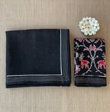 Black Organza Saree with embroidered blouse