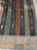 Winish brown vintage Gadwal Silk Saree : S62F214