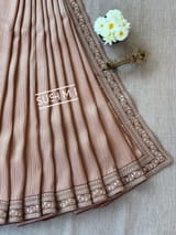 Rust Orange  Banarasi tonchoi with pen kalamkari Blouse : D62F021