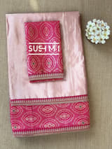 Pastel Pink Tissue fusion Saree : S62107