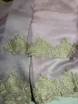 Ombre dyed Pure Organza Saree with parsi gara embroidery SS50278